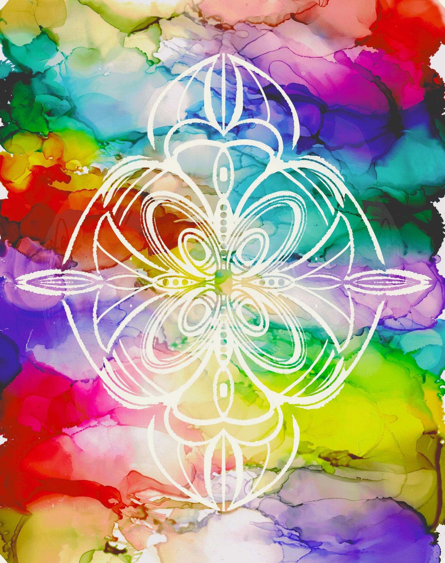 Alcohol Inks Mandala