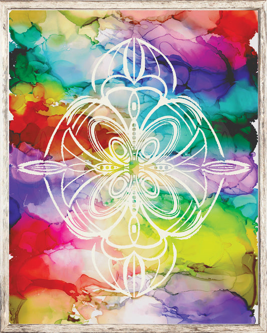 Alcohol Inks Mandala