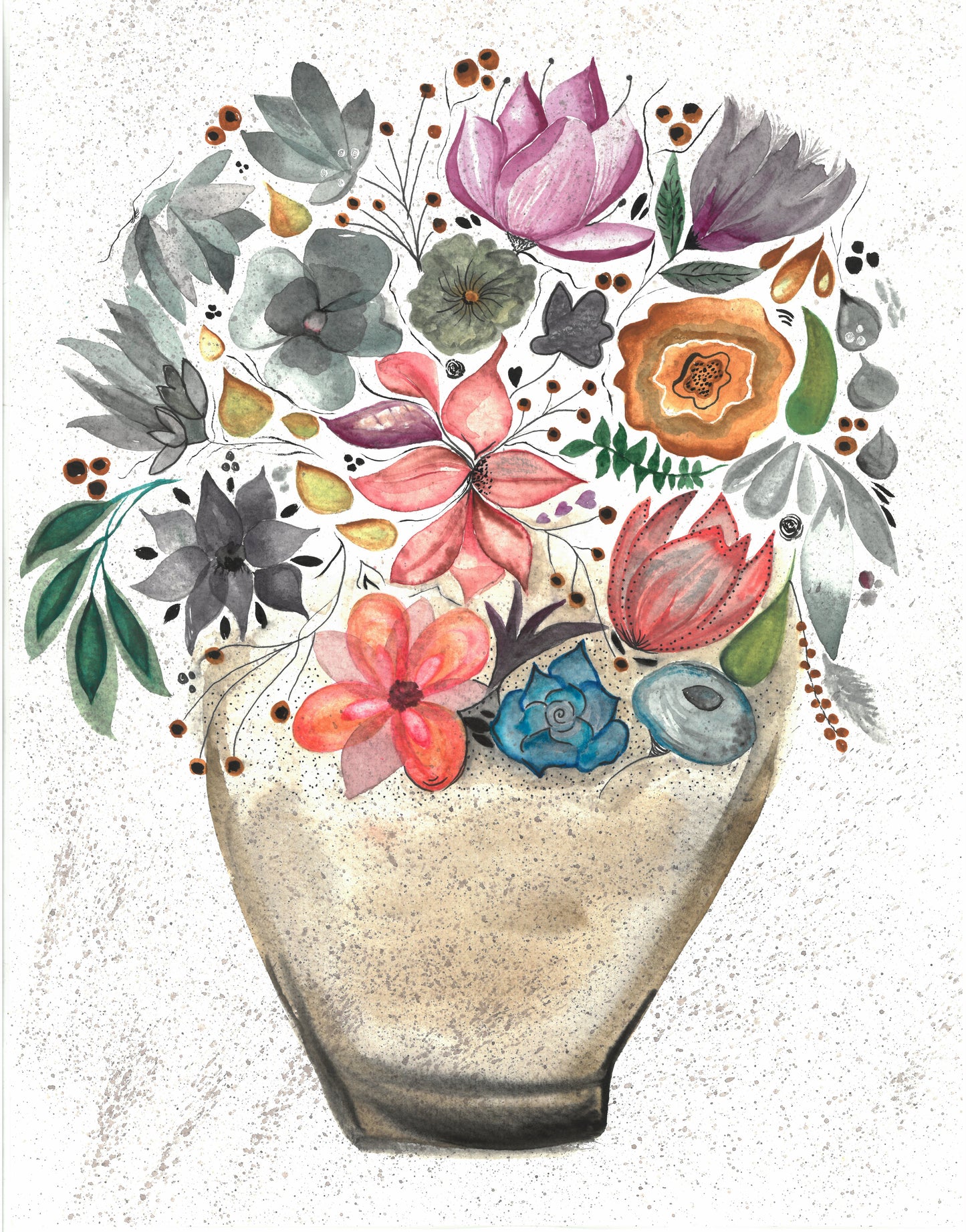 Watercolor Vase