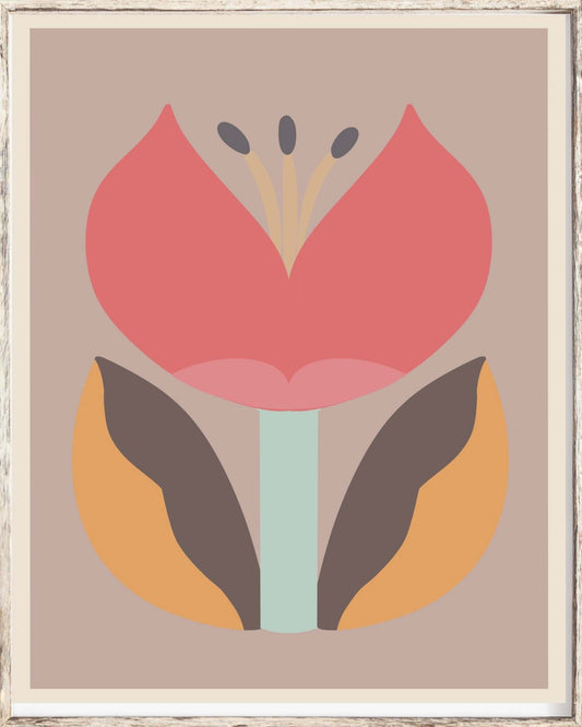 Desert Rose: Abstract Botanical Art Print