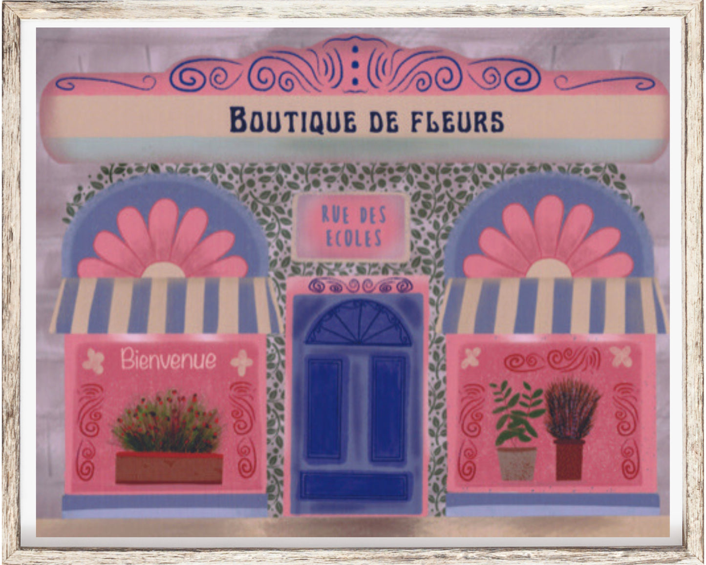 Boutique de Fleurs Art Print