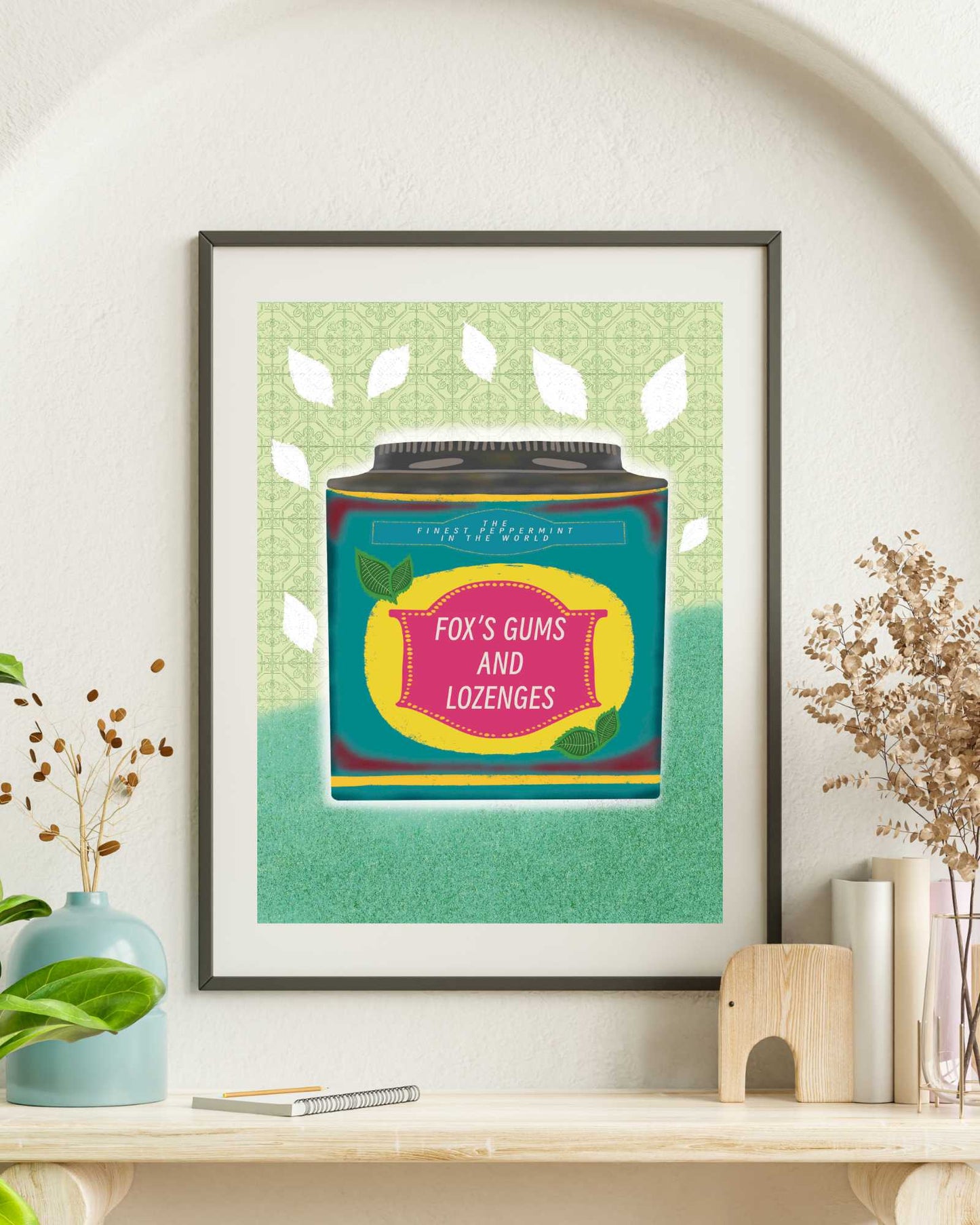 Vintage Fox's Gums and Lozenges Art Print