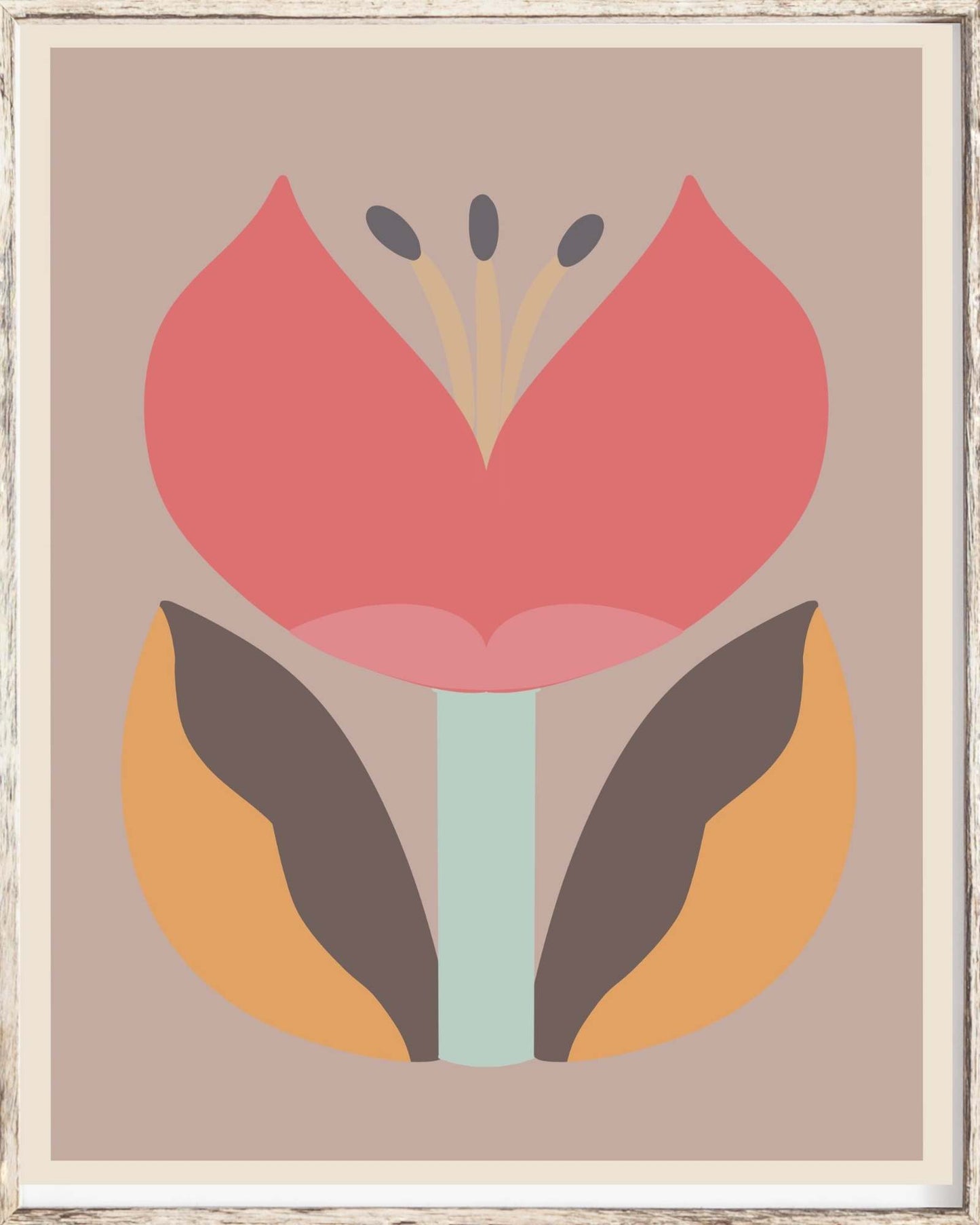 Desert Rose: Abstract Botanical Art Print