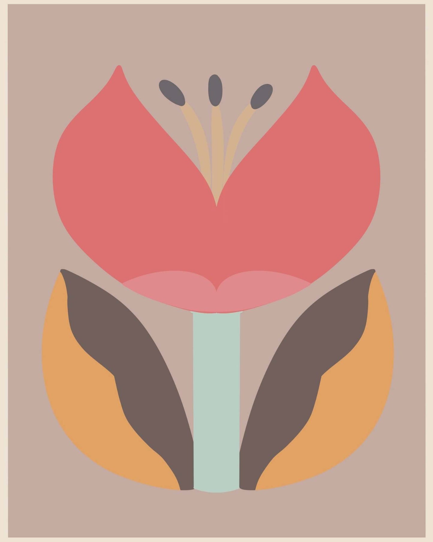 Desert Rose: Abstract Botanical Art Print