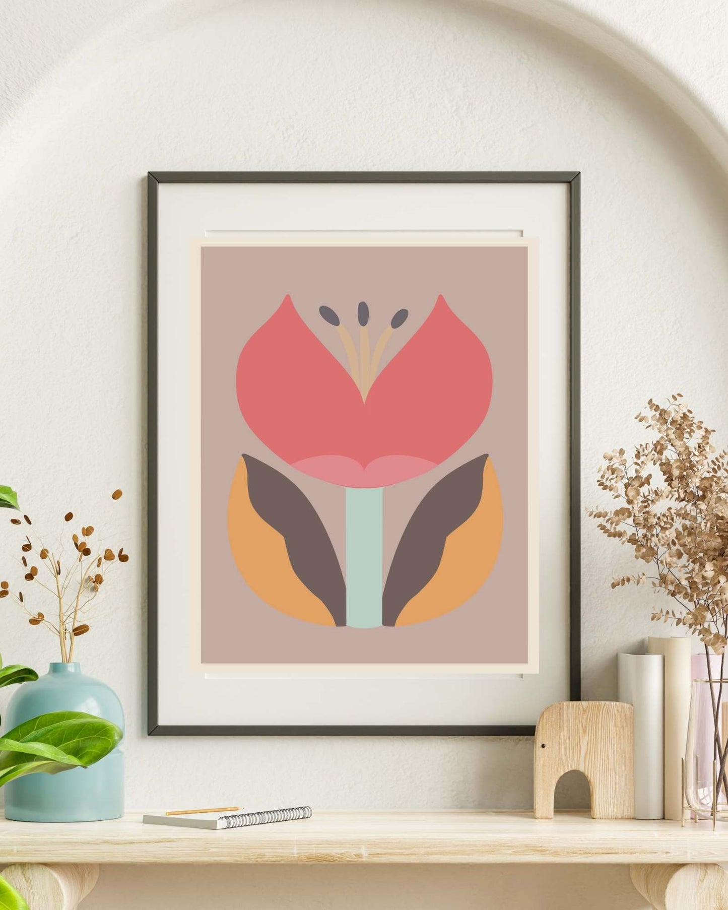 Desert Rose: Abstract Botanical Art Print