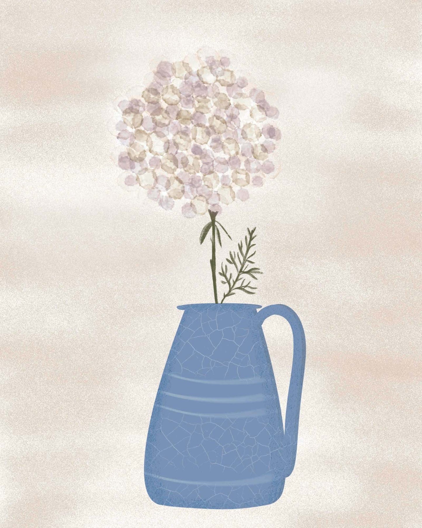 Hydrangea Harmony - Floral Still Life Art Print