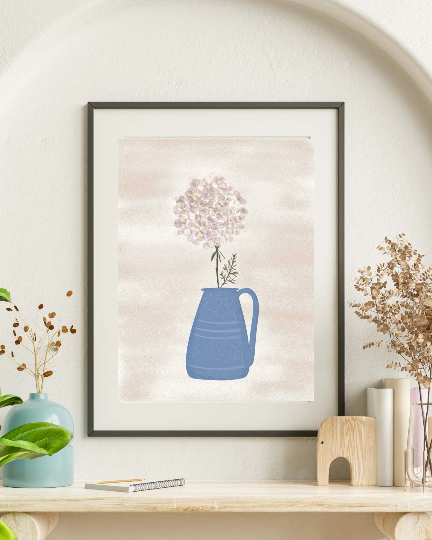 Hydrangea Harmony - Floral Still Life Art Print