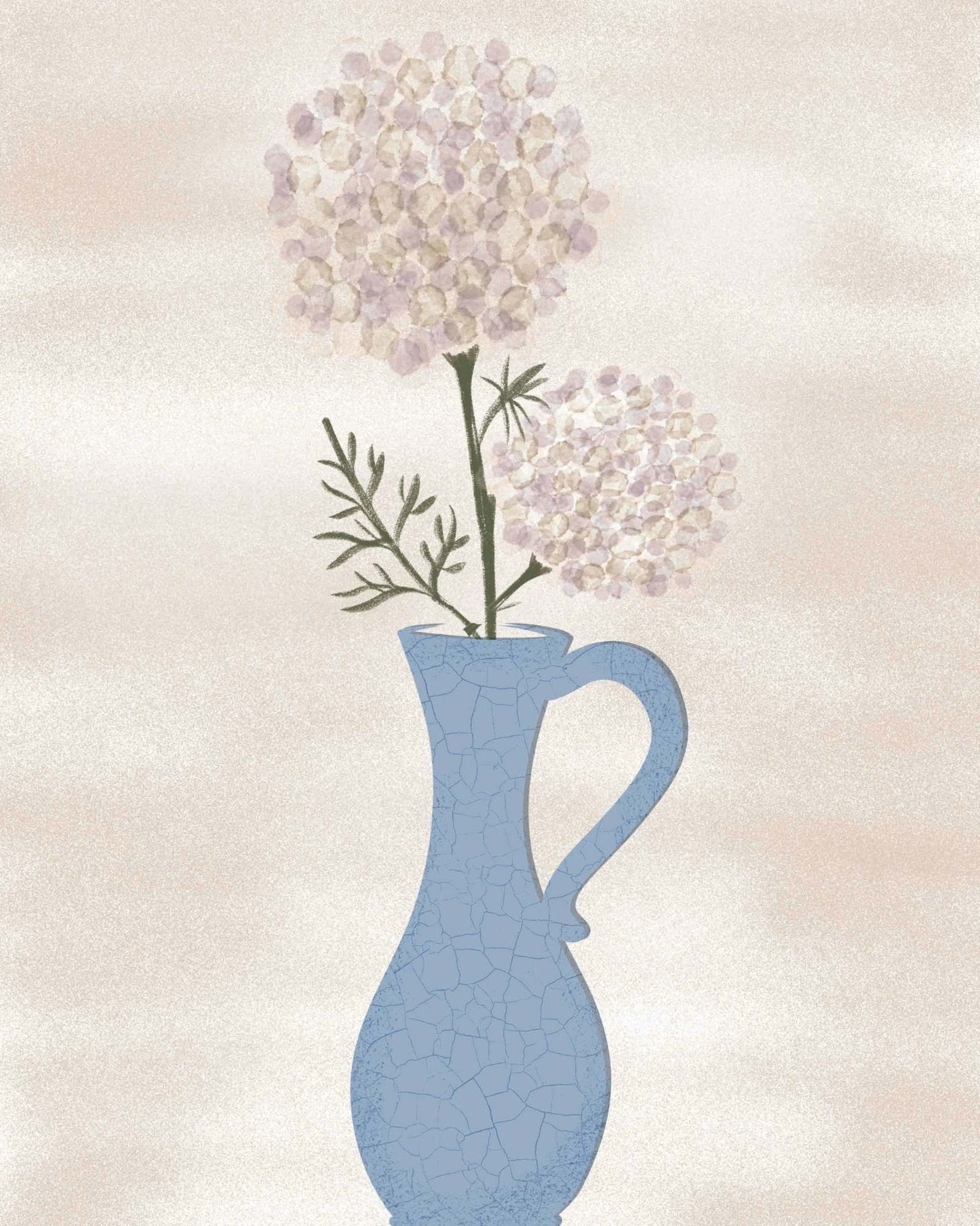 Perennial Elegance - Serene Hydrangea Art Print