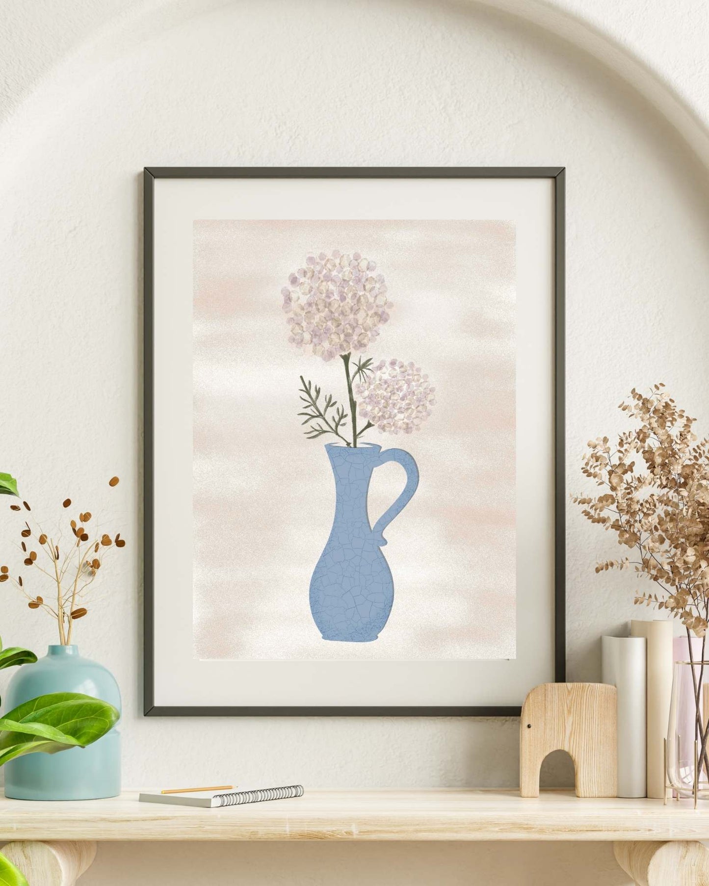 Perennial Elegance - Serene Hydrangea Art Print