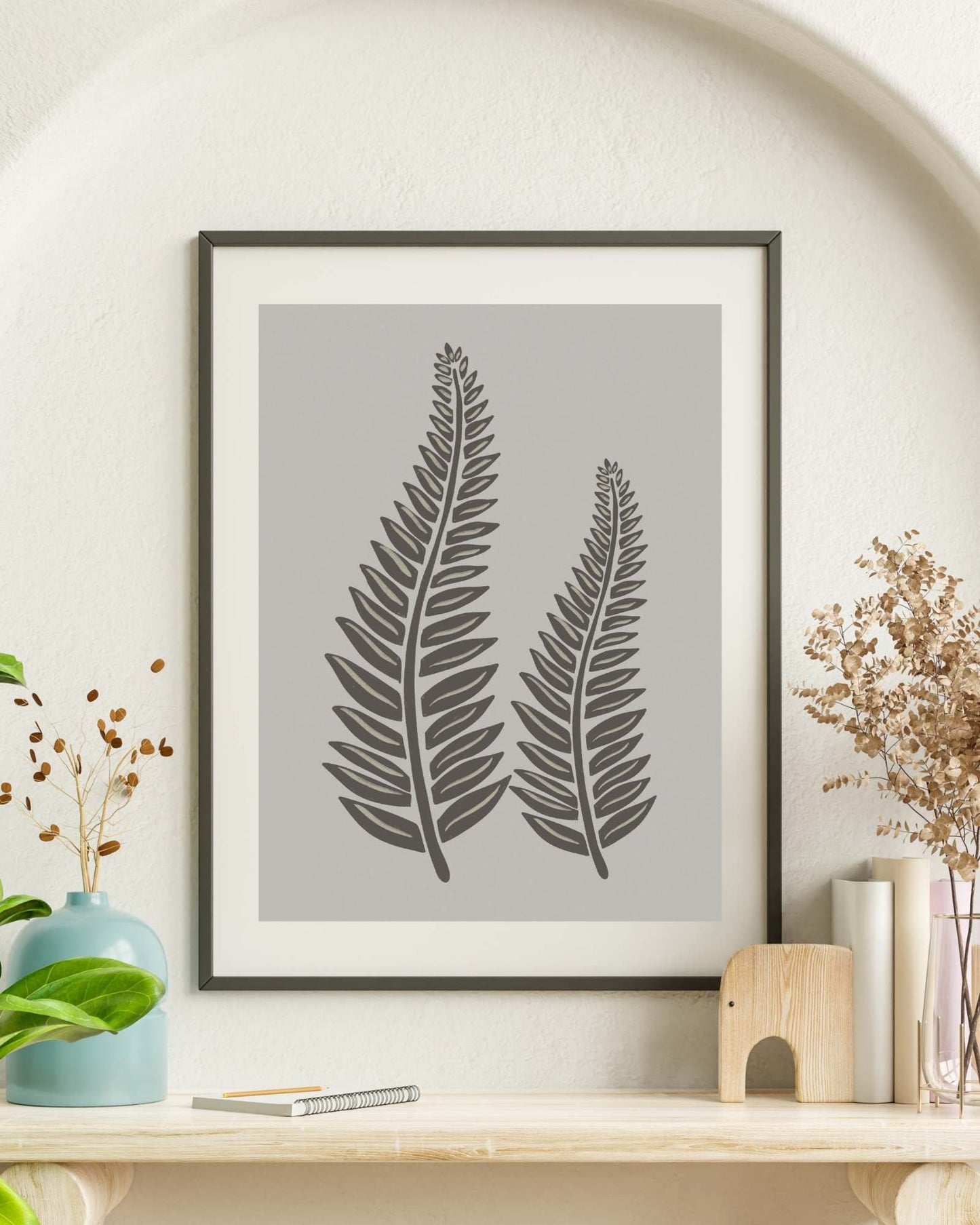 Fern Simplicity - Monochrome Botanical Art Print