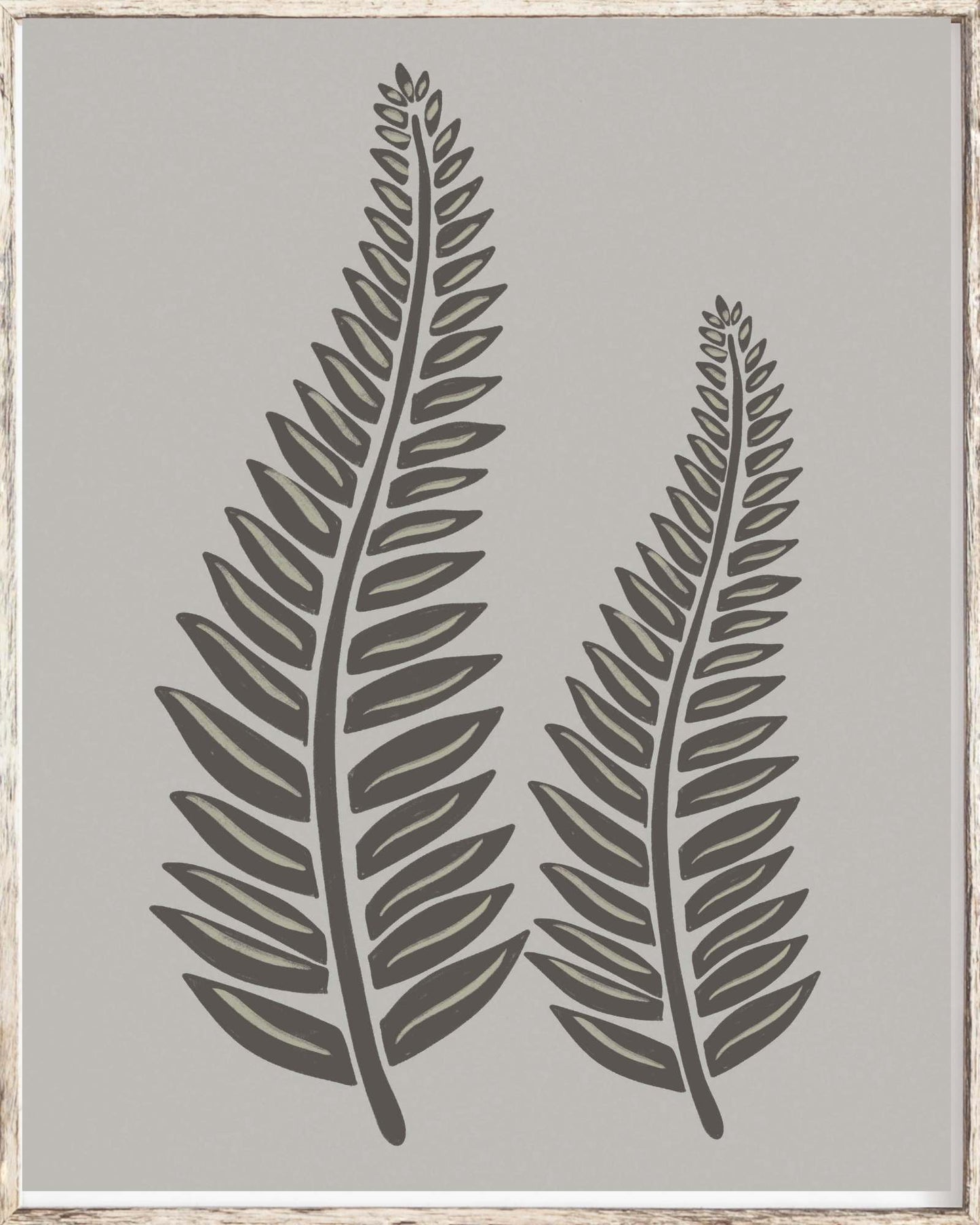 Fern Simplicity - Monochrome Botanical Art Print