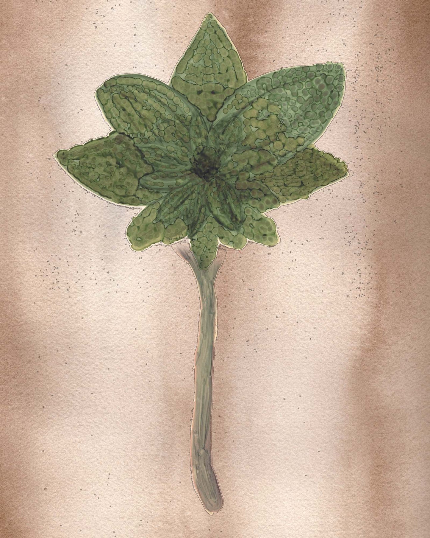 Verdant Veins - Watercolor Leaf Art Print