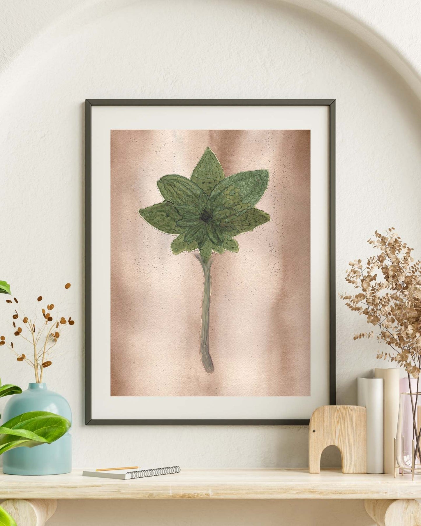 Verdant Veins - Watercolor Leaf Art Print