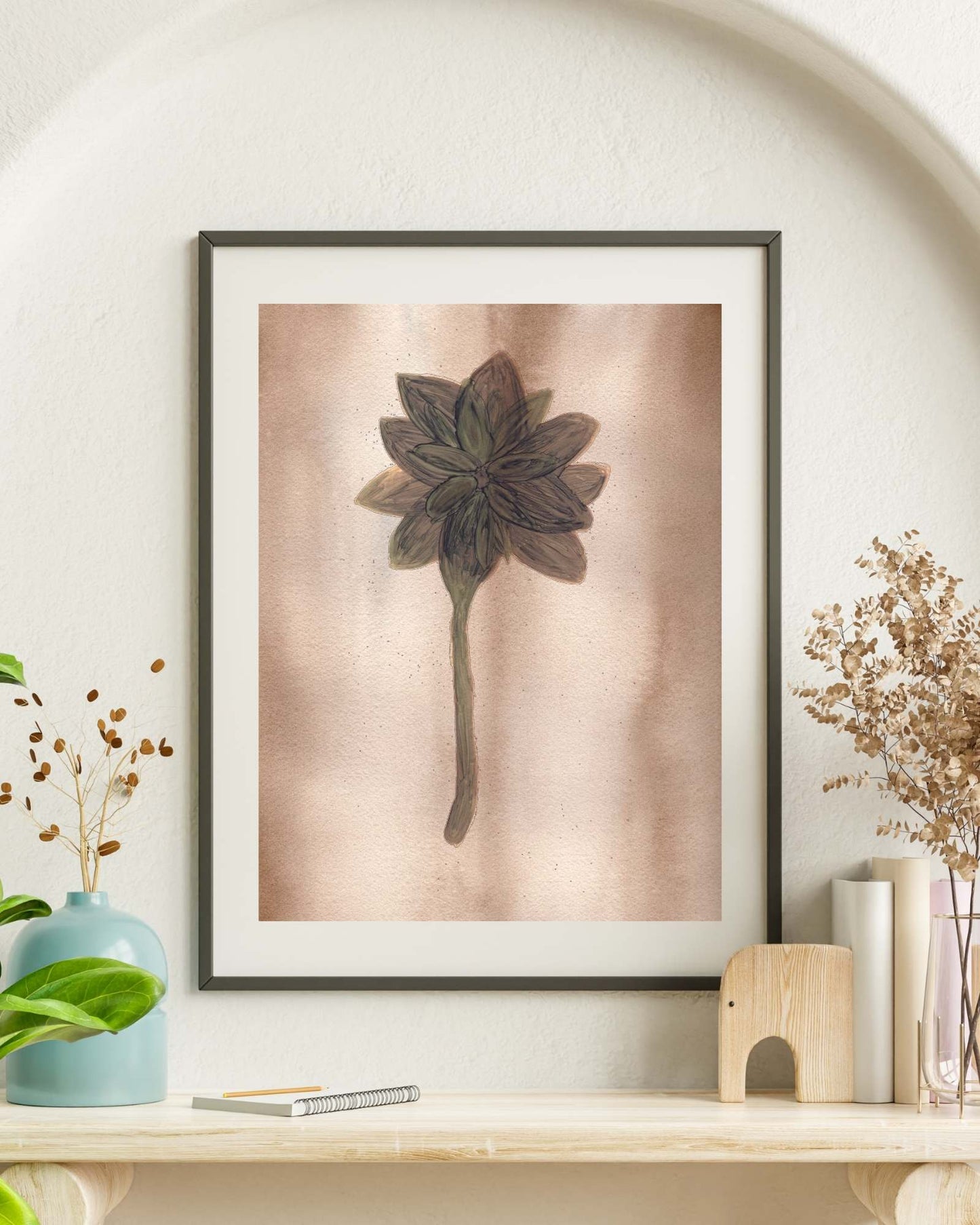 Earthen Bloom - Watercolor Botanical Art Print