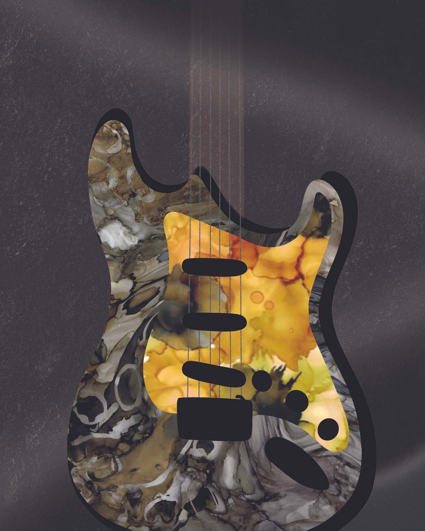 Rock Resonance - Abstract Guitar Art Print