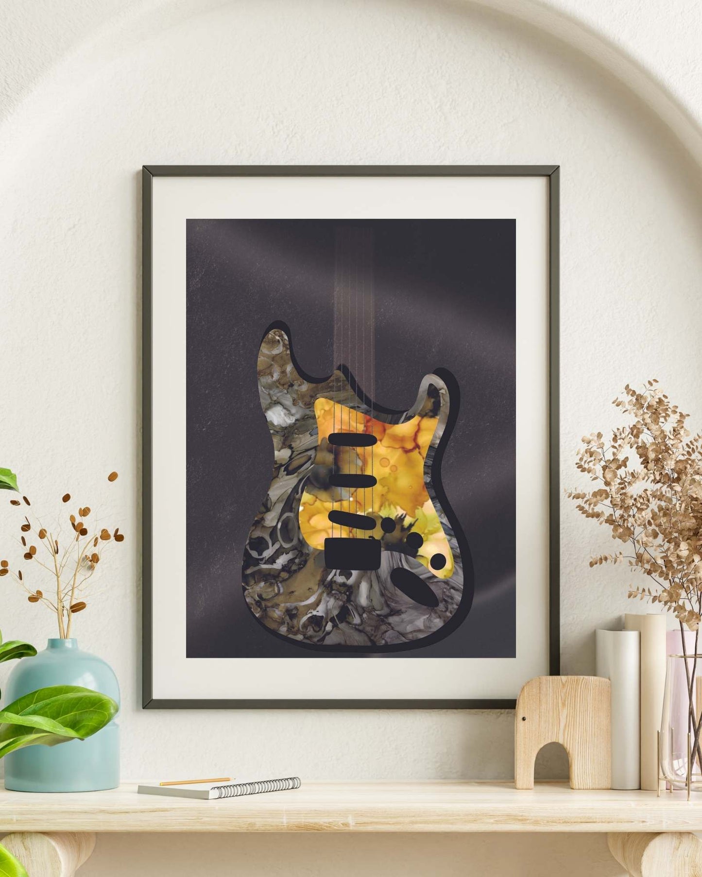 Rock Resonance - Abstract Guitar Art Print