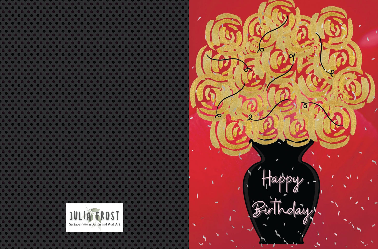 Greeting Card Happy Birthday Vase