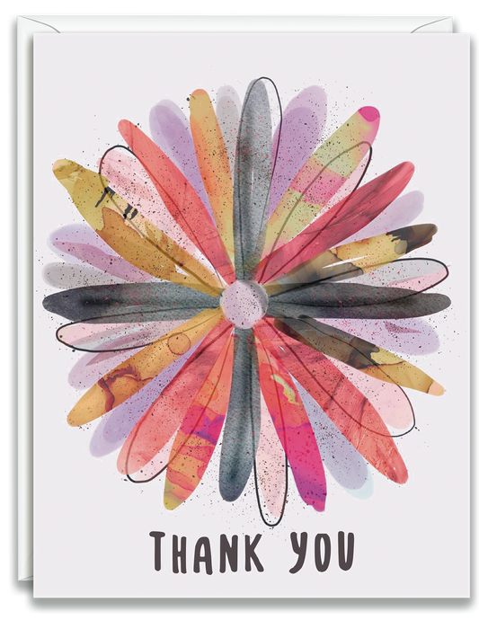 Greeting Card Thank you Flower