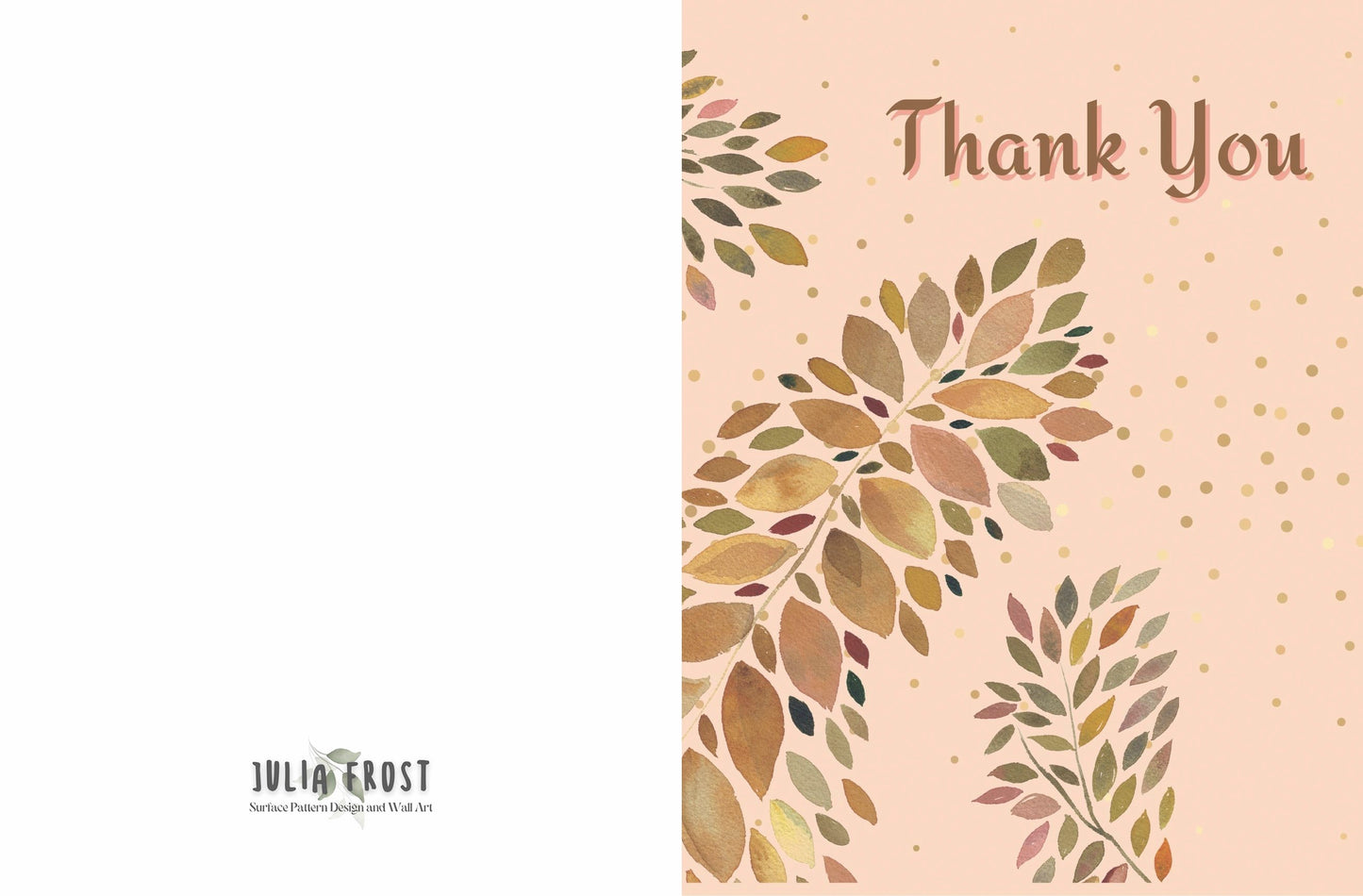 Greeting Card Thank you Watercolor Branch
