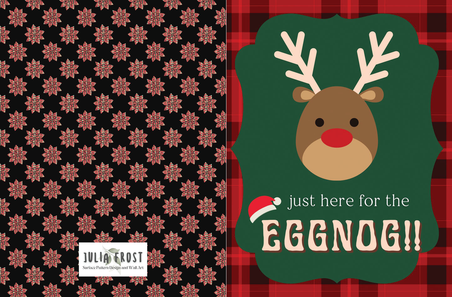 Greeting Card Merry Christmas Eggnog