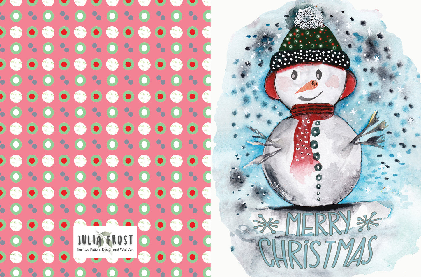 Greeting Card Merry Christmas Snowman