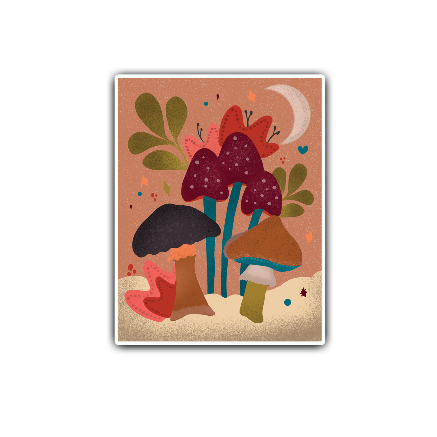 Sticker Mushroom Forest