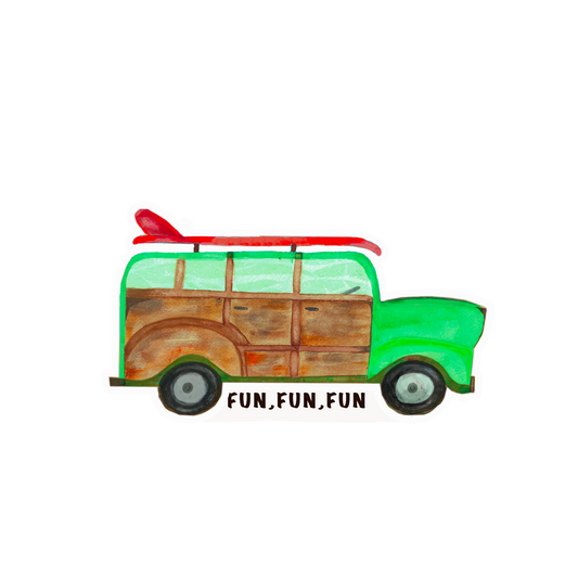 Sticker Stop Fun Surf Car